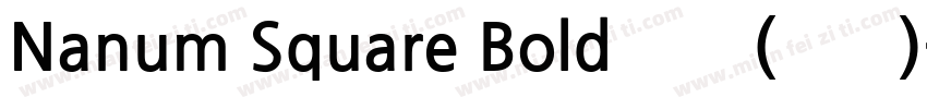 Nanum Square Bold 粗体(西方)字体转换
